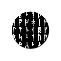 Medieval Runes Collected Inverted Complete Magnet 3  (round) by WetdryvacsLair