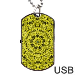 Yellow Kolodo Dog Tag Usb Flash (one Side) by Sparkle