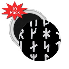 Younger Futhark Rune Set Collected Inverted 2 25  Magnets (10 Pack)  by WetdryvacsLair