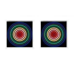 Nine 9 Bar Rainbow Target Cufflinks (square) by WetdryvacsLair