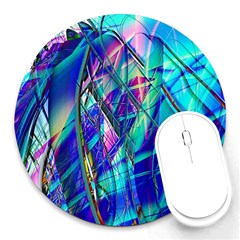 Title Wave, Blue, Crashing, Wave, Natuere, Abstact, File Img 20201219 024243 200 Round Mousepads by ScottFreeArt