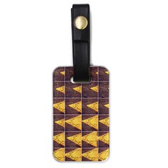 Yellow, Traffic, Cone, Arrow, Cracks, Asphalt  Luggage Tag (one Side) by ScottFreeArt