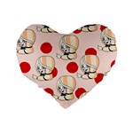 Chibi!charlie  Standard 16  Premium Flano Heart Shape Cushions Back