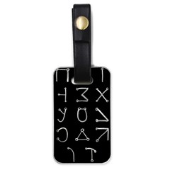 Heinrich Cornelius Agrippa Of Occult Philosophy 1651 Angelic Alphabet Or Celestial Writing Collected Inverted Luggage Tag (one Side) by WetdryvacsLair