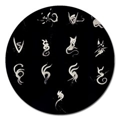 Katzen Cats Magnet 5  (round) by WetdryvacsLair