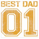 1 Best Dad Large Satin Scarf (Square) Front