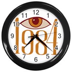 Orwell Wall Clock (Black) Front