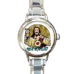 Buddy Christ Round Italian Charm Watch Front