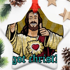 Buddy Christ Star Ornament (two Sides) by Valentinaart