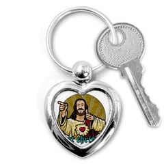 Buddy Christ Key Chain (heart) by Valentinaart