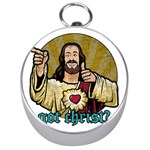 Buddy Christ Silver Compasses Front