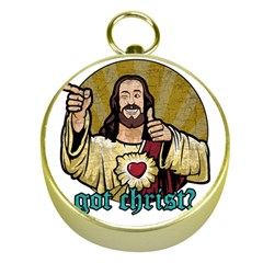 Buddy Christ Gold Compasses by Valentinaart