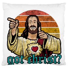 Got Christ? Large Flano Cushion Case (one Side) by Valentinaart