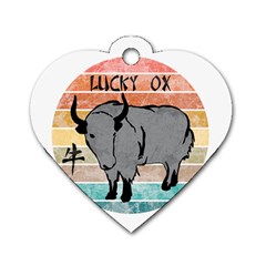 Chinese New Year ¨c Year Of The Ox Dog Tag Heart (one Side) by Valentinaart