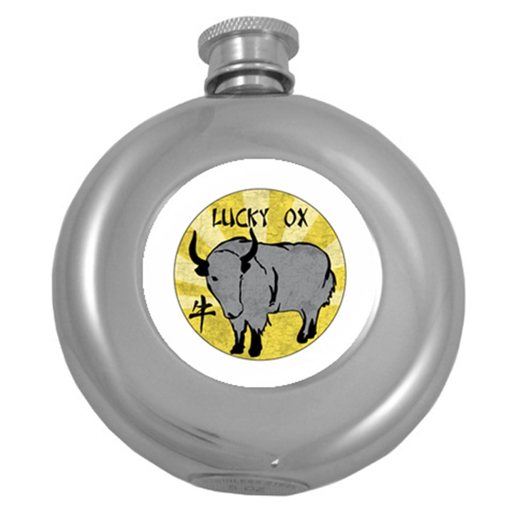 Chinese New Year ¨C Year of the Ox Round Hip Flask (5 oz)