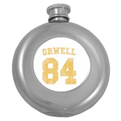 Orwell 84 Round Hip Flask (5 Oz) by Valentinaart