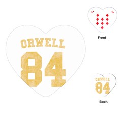 Orwell 84 Playing Cards Single Design (heart) by Valentinaart