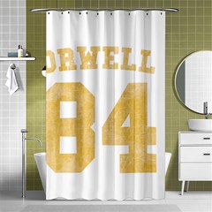 Orwell 84 Shower Curtain 48  X 72  (small)  by Valentinaart