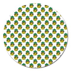 Holiday Pineapple Magnet 5  (round) by Sparkle