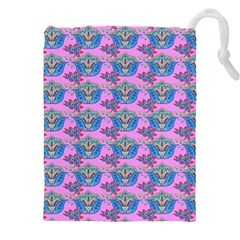 Floral Pattern Drawstring Pouch (4xl) by Sparkle