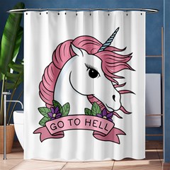 Go To Hell Shower Curtain 60  X 72  (medium)  by Valentinaart