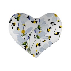 Tree Poppies  Standard 16  Premium Flano Heart Shape Cushions by Sobalvarro