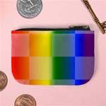 LGBT Rainbow Buffalo Check LGBTQ Pride Squares Pattern Mini Coin Purse Back