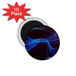 Light waves in Blue and Green, graphic art 1.75  Magnets (10 pack)  Front