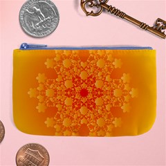 Fractal Yellow Orange Large Coin Purse by Dutashop