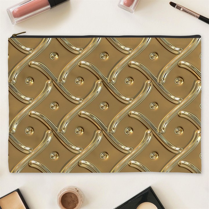 Gold Background Modern Cosmetic Bag (XXXL)