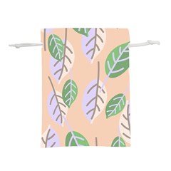 Leaf Pink Lightweight Drawstring Pouch (s) by Dutashop