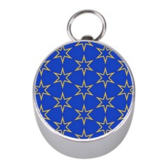 Star Pattern Blue Gold Mini Silver Compasses by Dutashop