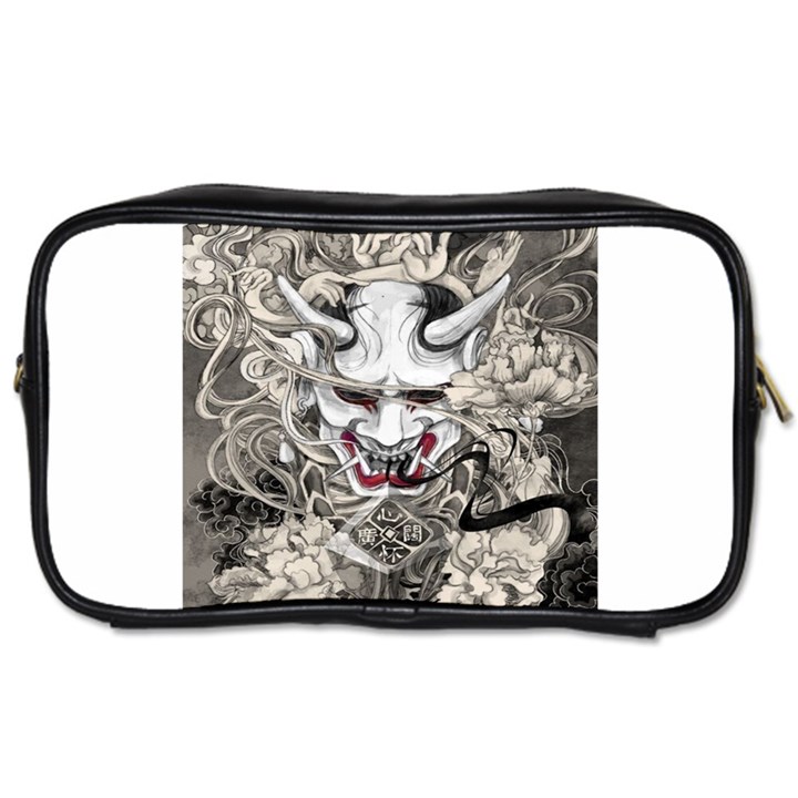 Samurai Oni Mask Toiletries Bag (Two Sides)