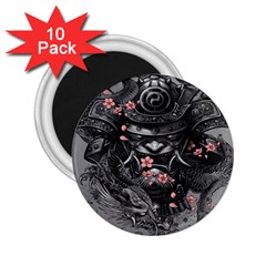 Samurai Oni Mask 2 25  Magnets (10 Pack)  by Saga96