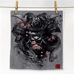 Samurai Oni Mask Face Towel Front