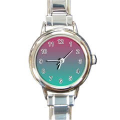 Teal Sangria Round Italian Charm Watch by SpangleCustomWear