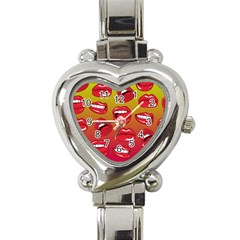 Hot Lips Heart Italian Charm Watch by ExtraAwesomeSauce