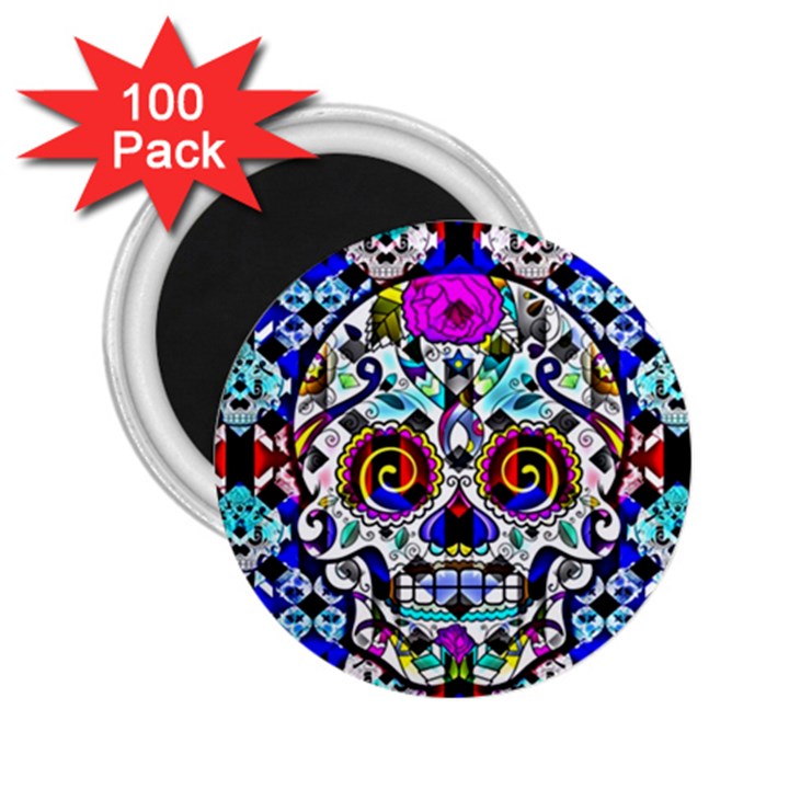 Sugar Skull Pattern 2 2.25  Magnets (100 pack) 