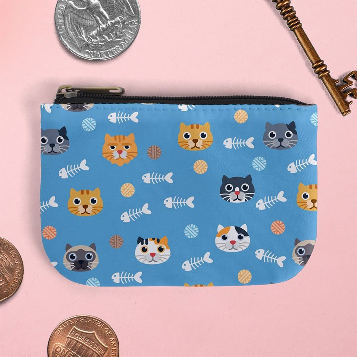 Cute Cat Pattern Mini Coin Purse