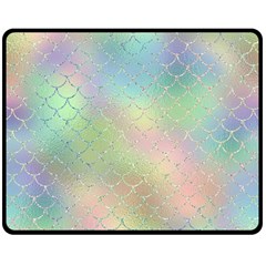 Pastel Mermaid Sparkles Double Sided Fleece Blanket (medium) by retrotoomoderndesigns