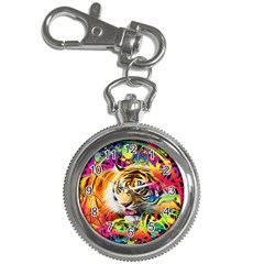 Tiger In The Jungle Key Chain Watches by icarusismartdesigns