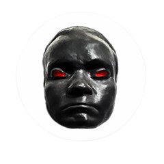 Creepy Black Man Mask Print Mini Round Pill Box (pack Of 5) by dflcprintsclothing