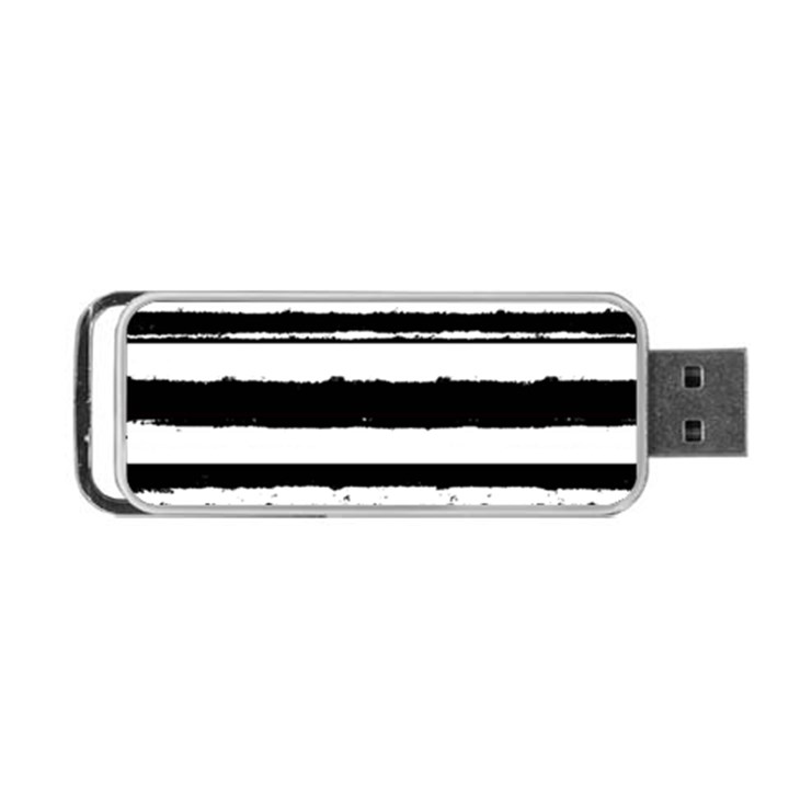 Bandes Abstrait Blanc/Noir Portable USB Flash (Two Sides)