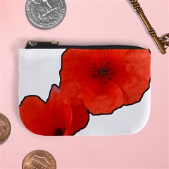 Coquelicots Fleurs Mini Coin Purse by kcreatif