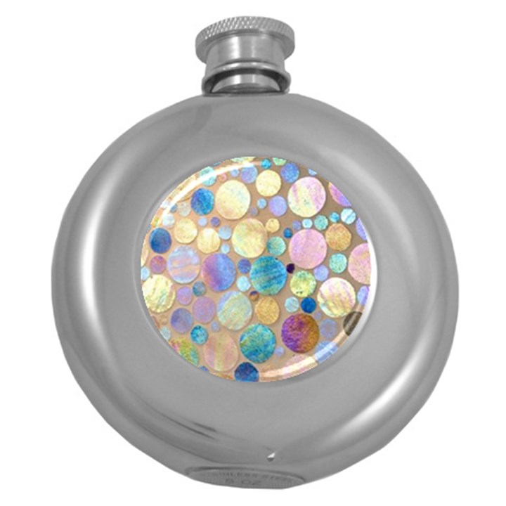 Tiles CBDOilPrincess Eb49aa06-f1b9-412e-836d-30c28dd8f7d9 Round Hip Flask (5 oz)