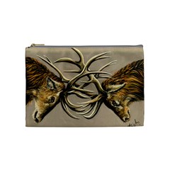 Locking Horns Cosmetic Bag (medium) by ArtByThree