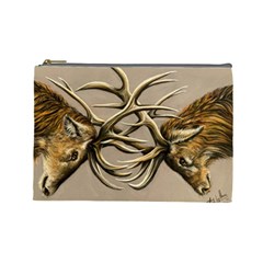 Locking Horns Cosmetic Bag (large) by ArtByThree