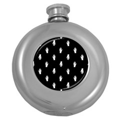 Vampire Hand Motif Graphic Print Pattern 2 Round Hip Flask (5 Oz) by dflcprintsclothing