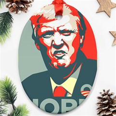 Trump Nope Ornament (oval) by goljakoff