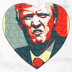 Trump Nope Jigsaw Puzzle (heart) by goljakoff